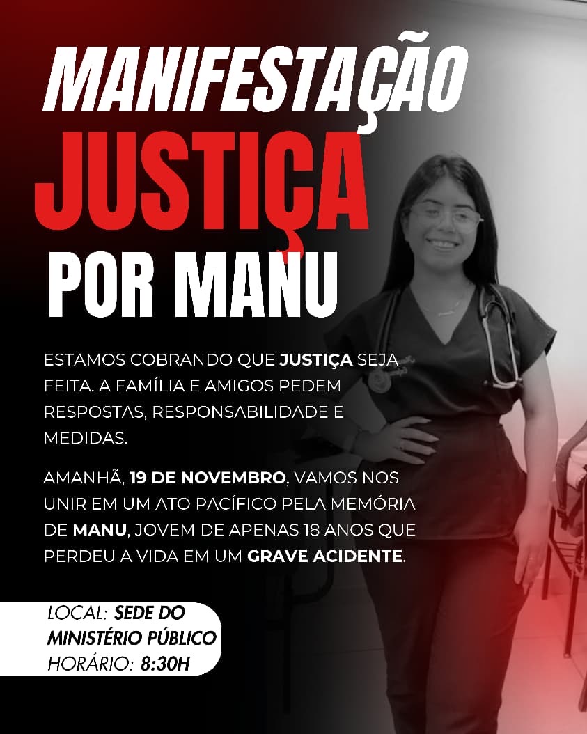 Manifestação pacífica pede justiça pela morte de jovem em Itacoatiara