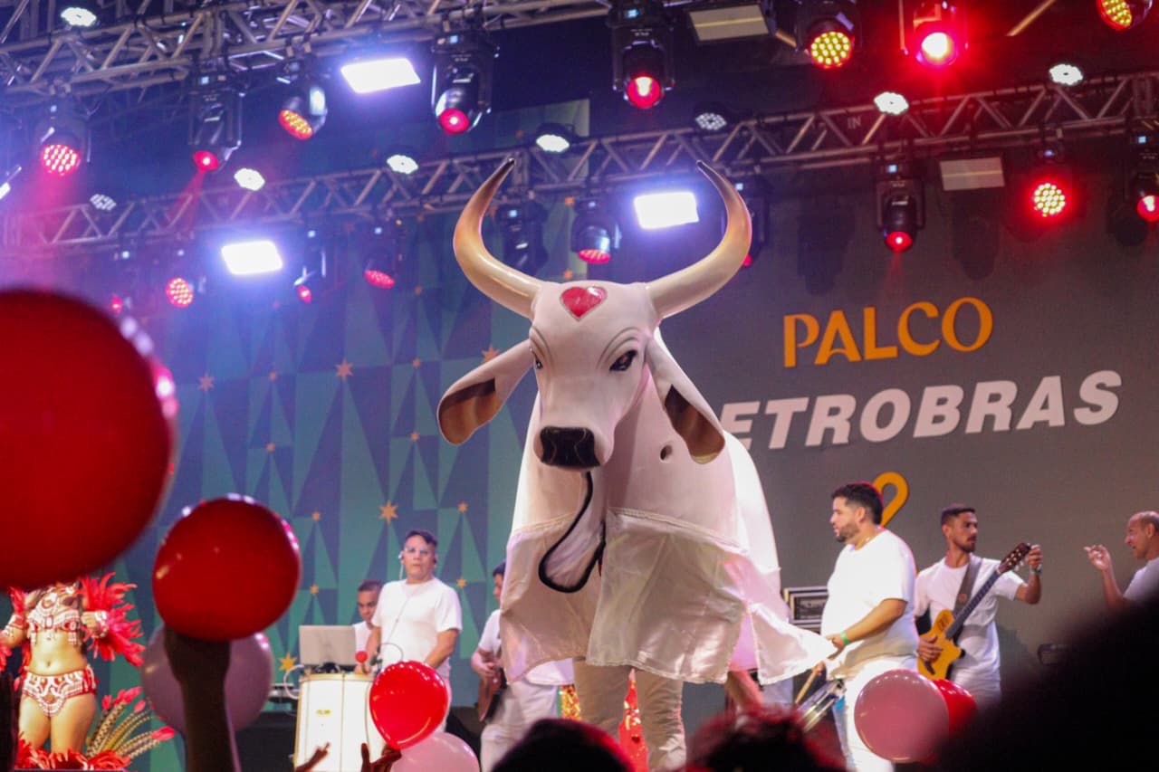 Boi Garantido marca presença na inauguração da árvore de Natal do Rio de Janeiro