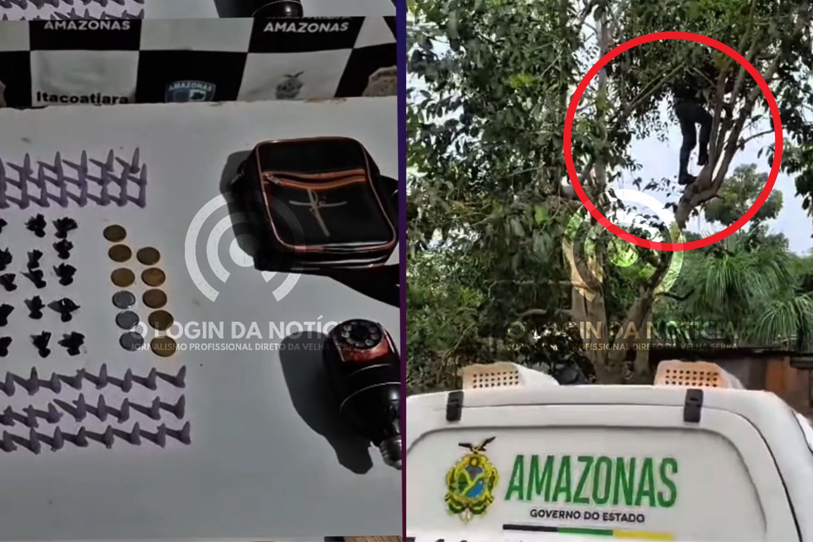 Câmera em árvore monitorava viaturas e homem é preso por tráfico em Itacoatiara (AM)