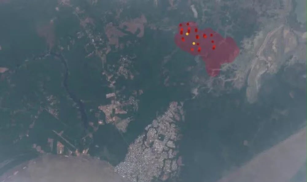 Fogo já destruiu 686 hectares de vegetação e segue ativo em Itacoatiara